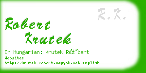 robert krutek business card